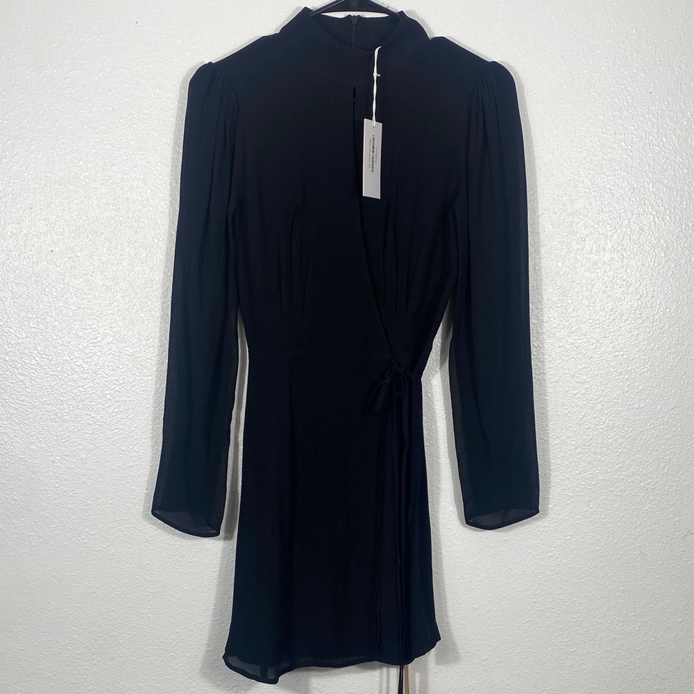Reformation Black Long Sleeve Dress Size XS 100% Viscose - Picture 4 of 16